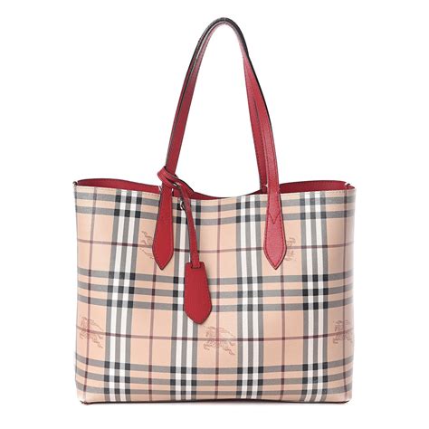 burberry reversible tote red